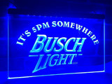 Busch Light It's 5pm Somewhere LED Neon Sign Electrical - Blue - TheLedHeroes