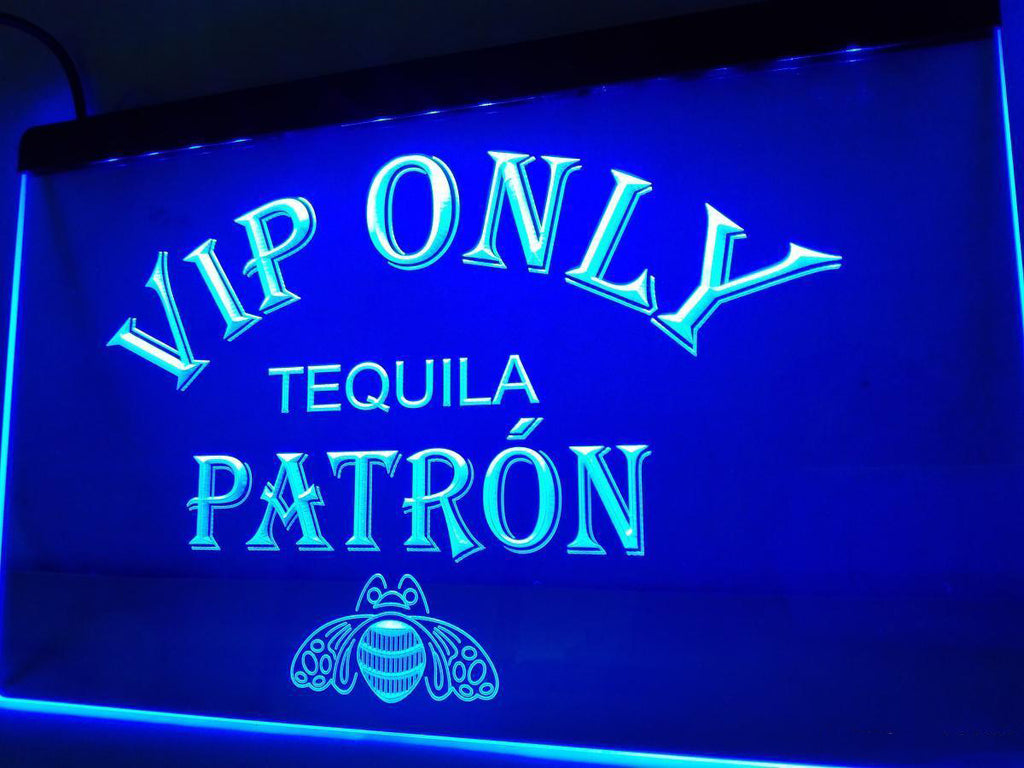 FREE Tequila Patron VIP Only LED Sign - Blue - TheLedHeroes