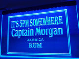 FREE Captain Morgan Jamaica Rum It's 5pm Somewhere LED Sign - Blue - TheLedHeroes