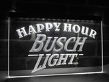 Busch Light Happy Hour LED Neon Sign USB - White - TheLedHeroes