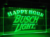Busch Light Happy Hour LED Neon Sign Electrical - Green - TheLedHeroes