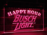 Busch Light Happy Hour LED Neon Sign USB - Purple - TheLedHeroes