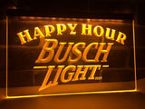 Busch Light Happy Hour LED Neon Sign Electrical - Yellow - TheLedHeroes