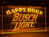 Busch Light Happy Hour LED Neon Sign USB - Yellow - TheLedHeroes