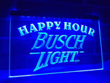 Busch Light Happy Hour LED Neon Sign Electrical - Blue - TheLedHeroes