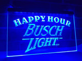 Busch Light Happy Hour LED Neon Sign USB - Blue - TheLedHeroes