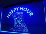 Duff Happy Hour (2) LED Neon Sign USB - Blue - TheLedHeroes