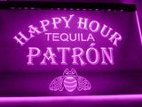 Tequila Patron Happy Hour LED Neon Sign USB - Purple - TheLedHeroes