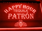 Tequila Patron Happy Hour LED Neon Sign USB - Red - TheLedHeroes