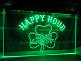 Bud Light Shamrock Happy Hour LED Neon Sign Electrical - Green - TheLedHeroes