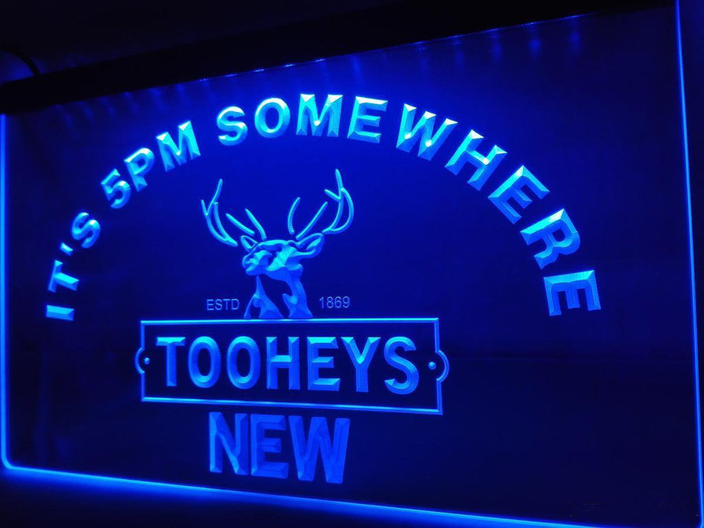 Tooheys New It's 5pm Somewhere LED Neon Sign Electrical - Blue - TheLedHeroes