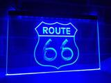 Route 66 Mother Road LED Neon Sign Electrical - Blue - TheLedHeroes