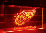 Detroit Red Wings LED Neon Sign USB - Orange - TheLedHeroes