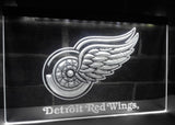 Detroit Red Wings LED Neon Sign USB - White - TheLedHeroes