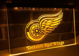 Detroit Red Wings LED Neon Sign USB - Yellow - TheLedHeroes