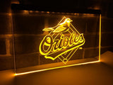 Baltimore Orioles (3) LED Neon Sign Electrical - Yellow - TheLedHeroes