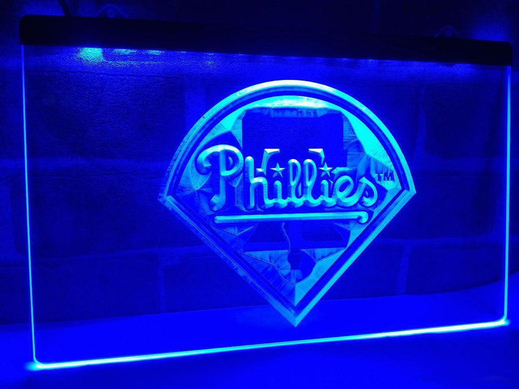 Philadelphia Phillies LED Neon Sign Electrical - Blue - TheLedHeroes
