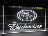 San Francisco 49ers Budweiser LED Neon Sign USB - White - TheLedHeroes