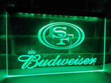 San Francisco 49ers Budweiser LED Neon Sign USB - Green - TheLedHeroes