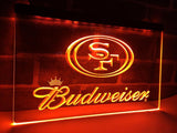 San Francisco 49ers Budweiser LED Neon Sign USB - Orange - TheLedHeroes