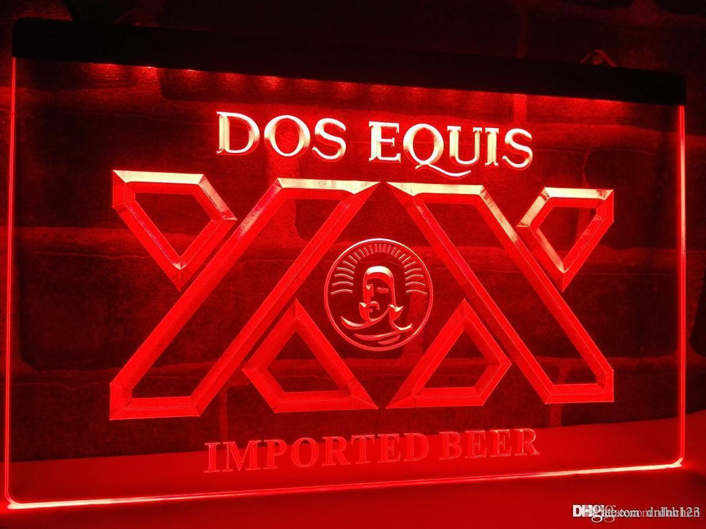 Dos Equis LED Neon Sign USB - Red - TheLedHeroes