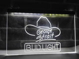 Bud Light Georges Strait LED Neon Sign USB - White - TheLedHeroes