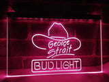 Bud Light Georges Strait LED Neon Sign USB - Purple - TheLedHeroes