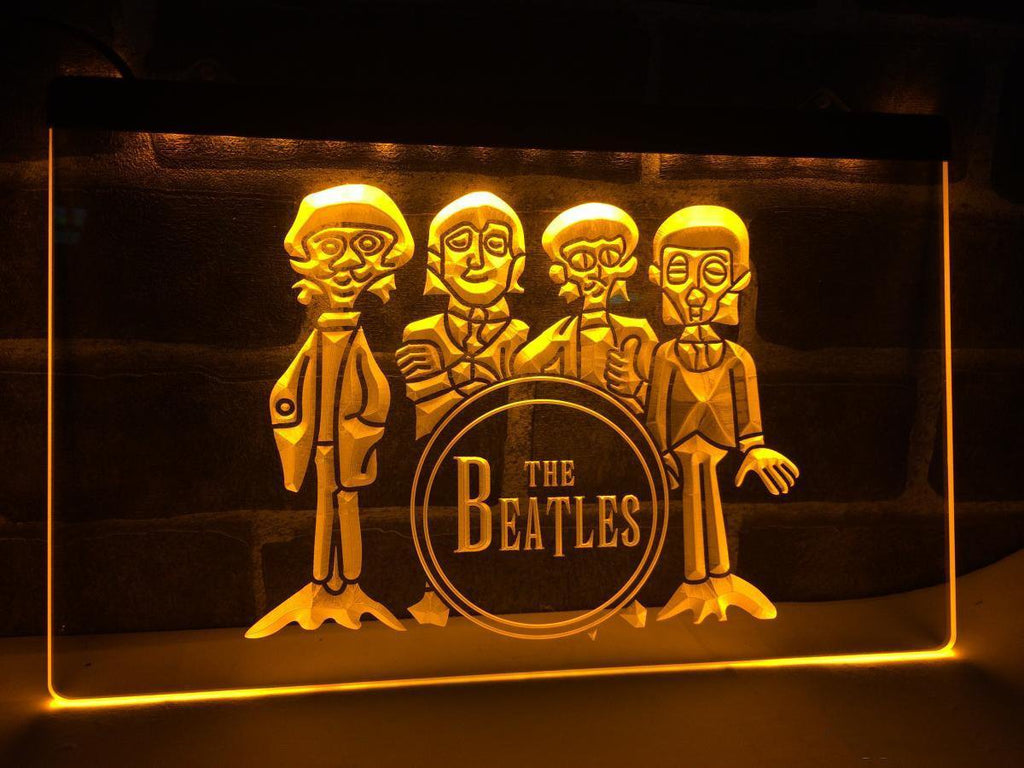 The Beatles (3) LED Neon Sign Electrical - Yellow - TheLedHeroes