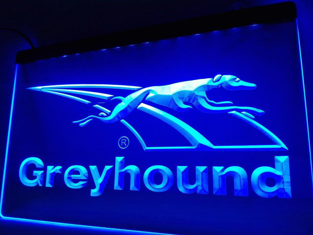 Greyhound Dog LED Neon Sign USB - Blue - TheLedHeroes