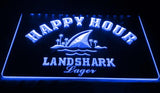 Landshark Lager Happy Hour LED Neon Sign Electrical - Blue - TheLedHeroes