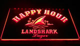 FREE Landshark Lager Happy Hour LED Sign - Red - TheLedHeroes