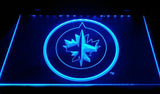 Winnipeg Jets (3) LED Neon Sign USB - Blue - TheLedHeroes