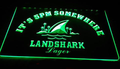 FREE Landshark Lager It's 5pm Somewhere LED Sign -  - TheLedHeroes