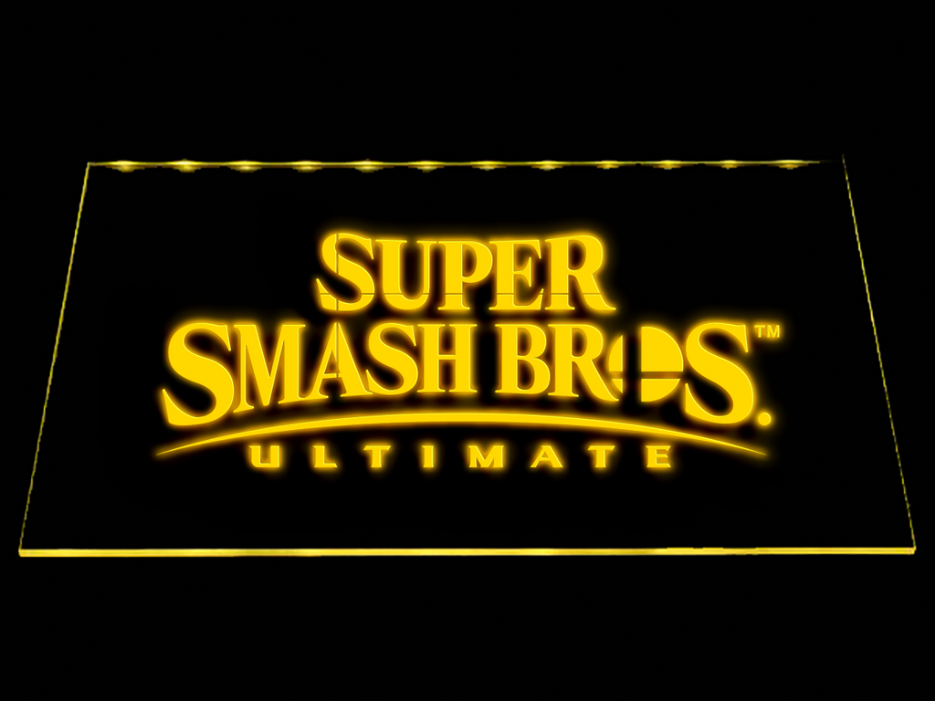 Super Smash Bros Ultimate LED Neon Sign USB - Yellow - TheLedHeroes