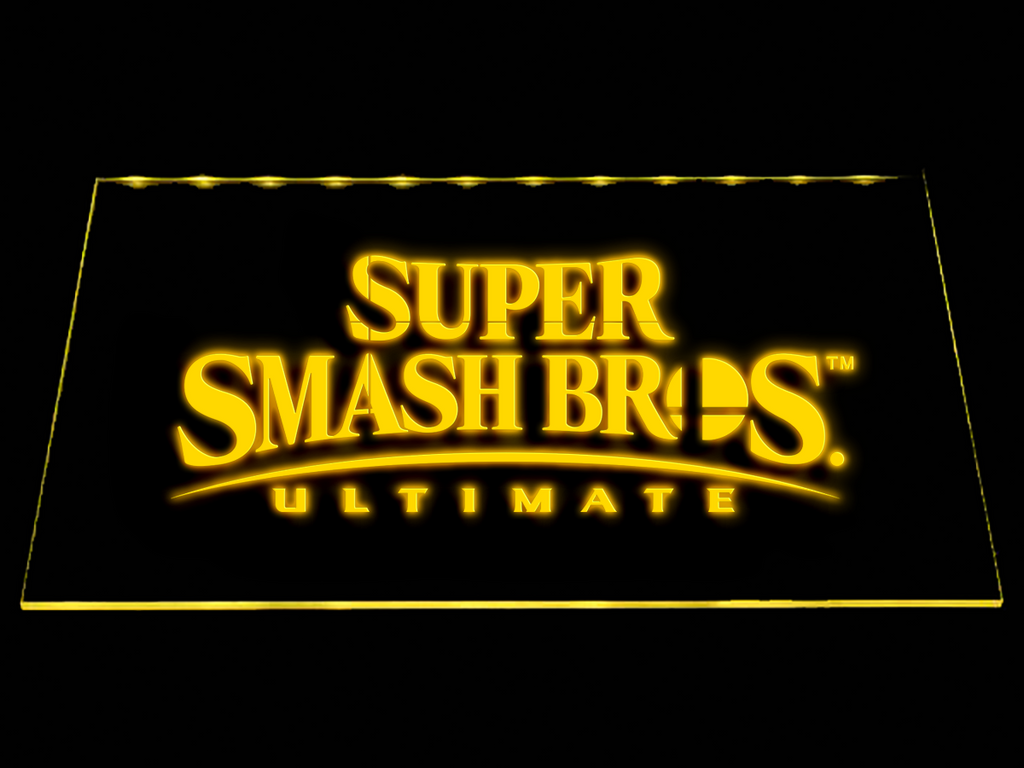 Super Smash Bros Ultimate LED Neon Sign Electrical - Yellow - TheLedHeroes