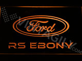 FREE Ford RS Ebony LED Sign - Orange - TheLedHeroes