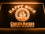 Captain Morgan Spiced Rum Happy Hour LED Neon Sign Electrical - Orange - TheLedHeroes