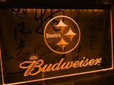 FREE Pittsburgh Steelers Budweiser LED Sign - Orange - TheLedHeroes