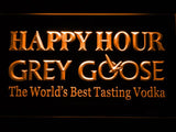 Grey Goose Happy Hour LED Neon Sign USB - Orange - TheLedHeroes