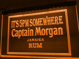 Captain Morgan Jamaica Rum It's 5pm Somewhere LED Neon Sign USB - Orange - TheLedHeroes