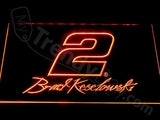 Brad Keselowski 2 LED Neon Sign USB - Orange - TheLedHeroes