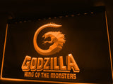 Godzilla King of the Monsters LED Neon Sign USB - Orange - TheLedHeroes