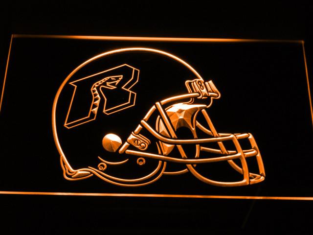 Arizona Rattlers Helmet LED Neon Sign USB - Orange - TheLedHeroes