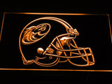 Austin Wranglers Helmet LED Neon Sign Electrical - Orange - TheLedHeroes