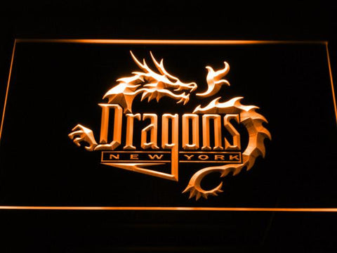 New York Dragons LED Neon Sign USB - Orange - TheLedHeroes