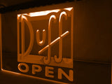 Duff Open LED Neon Sign USB - Orange - TheLedHeroes