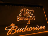 Tampa Bay Buccaneers Budweiser LED Neon Sign USB - Orange - TheLedHeroes