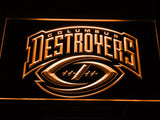 Columbus Destroyers  LED Neon Sign USB - Orange - TheLedHeroes