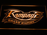 Grand Rapids Rampage LED Neon Sign USB - Orange - TheLedHeroes