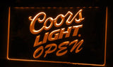 Coors Light Open LED Neon Sign USB - Orange - TheLedHeroes